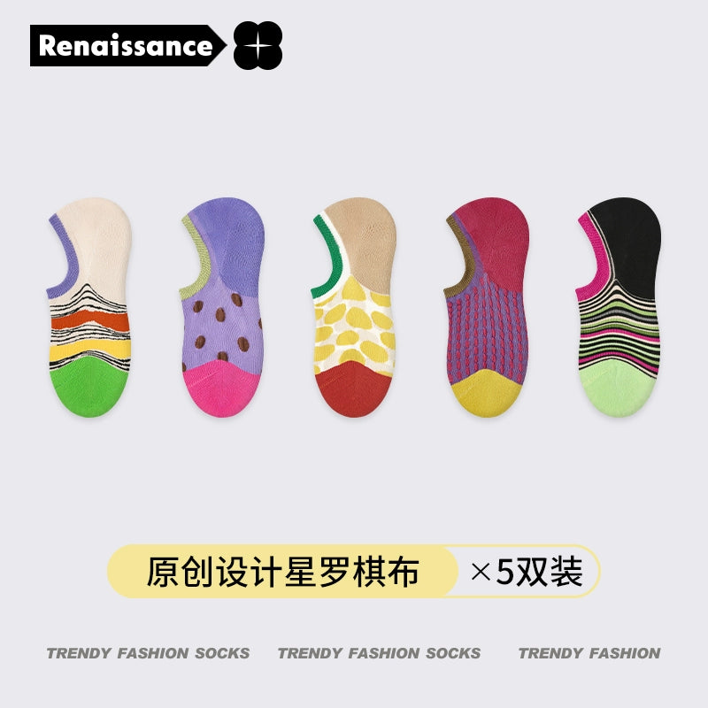 Spring Summer Cute Cartoon Japanese Styles Thin Shallow Non-slip Invisible Boat socks