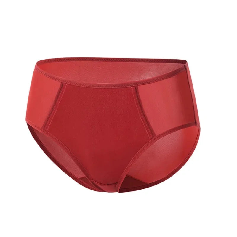 2025 Sexy Benmingnian Silk Red Underwear Set Women's Wire-free Thin Push-up Bra Underpants Two Piece Set